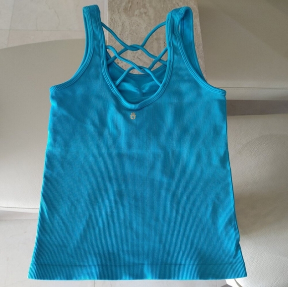 Spiritual Gangster Infinity Seamless Tank - Capri Blue - XS/S - Picture 4 of 6